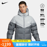 耐克NIKE羽绒服男短款连帽SF WR 650-D FLD外套FB8178-077灰XXL
