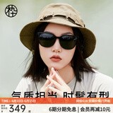 木九十太阳镜经典黑超显脸小墨镜女开车专用高清偏光太阳镜男SM1920313 C01 灰色