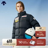 迪桑特（DESCENTE）SKI STYLE 男女同款 瑞士国家队合作 光热转能 蓄温 短款羽绒服 BK-夜雾黑 L (175/96A)