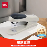 得力（deli）【超级爆款】12#轻巧便携订书机 25页办公桌面订书器 办公用品 白色0305