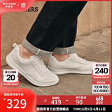 斯凯奇（Skechers）男鞋夏季商务皮鞋舒适板鞋透气软底轻便休闲鞋户外工作鞋210835
