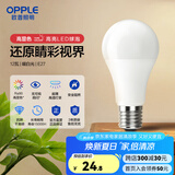 欧普（OPPLE）led灯泡节能大螺口家用商用大功率光源超亮E27高显色球泡螺旋 2只装12W暖白【E27大螺口】
