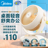 美的（Midea）【小型风扇】轻音台式桌面空气循环扇家用柔风电风扇宿舍办公迷你台扇落地扇空调伴侣 GAF18AD