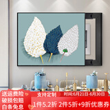 鲸派 电表箱装饰画免打孔推拉式轻奢简约弱电箱餐厅挂画配电箱遮挡画 322-8 55*45/遮挡45*35/液压上掀黑框