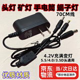 OLPAY头灯充电器通用圆孔手电筒充电器通用型双孔蝎子灯矿灯4.2v防爆矿灯警用手电登山灯强光钓鱼灯 【充电器一拖三3.5圆孔5.5圆孔4.0圆孔】 【今次日达】照明灯户外配件大全