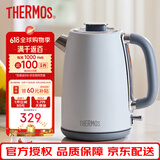 膳魔师（THERMOS）电热水壶 304不锈钢烧水壶 家用开水壶 智能温控无缝内胆电水壶 EHA-1331A 1.7L