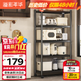 溢彩年华厨房置物架落地货架收纳储物架客厅阳台置物【60*40*175cm】6139