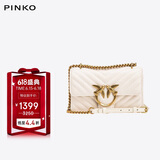 PINKO【618限时折扣】女包羊皮绗缝链条单肩斜挎燕子包礼物100074A0GK