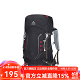 艾王2024新款专业户外登山双肩包40L升大容量耐磨防泼水男女轻便 条纹午夜黑 (第三代8109C) 35+5L（背负系统+送防雨罩）