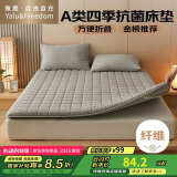 雅鹿·自由自在床垫褥子1.5x2米A类床褥床被褥垫被单人加厚榻榻米铺底保护垫子灰