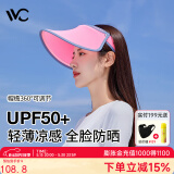 VVC成毅同款遮阳帽夏季男女户外骑行太阳帽女神帽遮脸防紫外线防晒帽 【经典款】玫红 可调节
