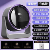 埃尔米匡特风扇桌面超静音办公室学生宿舍家用台式2025年新款制冷充电风扇 戴森紫【40000毫安】顶配充电版