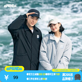 熊猫·本（ben.panda）棉服男潮牌翻领宽松休闲秋冬工装棉衣多穿情侣外套 黑色（A款) S