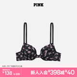 维多利亚的秘密（Victoria's Secret）PINK 夏季圆盘胸内衣1690性感光面无痕舒适聚拢3/4罩杯外扩文胸 5OKW黑色/花朵印花 11201690 75B （34B）