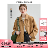 VEGA CHANG短外套女2025年新款春装复古显瘦旷野美拉德上衣 核桃棕 S