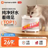 霍曼（Homerun）宠物无线饮水机猫咪喝水器流动水循环感应不插电猫狗通用