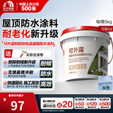 雨虹防水屋顶防水补漏材料房顶裂缝防水胶补漏王楼顶沥青隔热涂料液体卷材 升级抗冻-灰色5kg10斤-单遍5㎡
