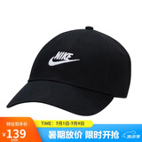 耐克NIKE运动配饰男女太阳帽棒球帽CLUB CAP帽子FB5368-011黑L/XL
