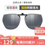 海伦凯勒（HELEN KELLER）墨镜夹片 几何大框眼镜夹片 开车驾驶专用近视墨镜夹片HP823C5
