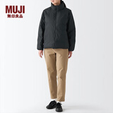 无印良品（MUJI）女式 便携式 立领羽绒夹克羽绒服外套冬季女装女款外衣 黑色 XL （165/92A）