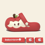 chedoir2025新款原创苹果儿童洞洞鞋夏季外穿女童男宝防滑亲子包头拖鞋 红苹果 16 cm内长【适合脚长约15.5-16】