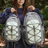 户野森途户外双肩包大容量徒步运动背包登山包男生通勤书包女大学生电脑包 灰绿色大号