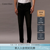 Calvin KleinJeans四季款男士休闲ck黑色洗水微弹合体楔形锥形牛仔裤J322277 1BY-牛仔黑 30