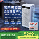 SOLEUSAIR舒乐氏空气净化器a10除甲醛分解除tvoc异味pm2.5家用卧室消毒净化除菌消杀H1N1流感病毒 A10【主动猎醛分解净化】