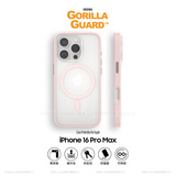 猩球卫士【软边光栅淬炼】防摔保护套适用苹果iPhone16ProMax磁吸手机壳行李箱条纹磨砂透明高级感外壳粉色
