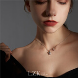 LZK幽灵系列小众设计925纯银幽灵项链甜酷暗黑锆石锁骨链女 幽灵项链【约40＋8cm】 s925通体