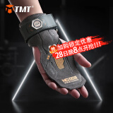 TMT 硬拉助力带健身手套男引体向上单杠哑铃握力带牛皮运动护腕防滑 24年加厚赛博机甲【软牛皮款】 均码