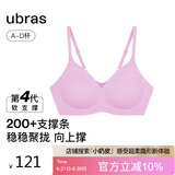 ubras虞书欣同款夹心软支撑光面细肩带文胸女士内衣女背勾款胭脂黛S