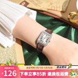 卡西欧（CASIO）手表女 复古小方表 气质女表 简约指针学生石英表 LTP-V007L-7B2
