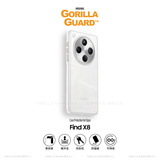 猩球卫士高级感适用OPPOFindX8瓦楞手机壳防指纹商务超薄行李箱条纹保护套磨砂个性透明外壳简约时尚白