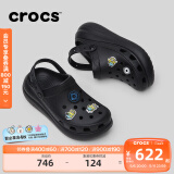 卡骆驰crocs檀健次同款经典泡芙洞洞鞋百舒适男沙滩鞋女鞋休闲鞋|207521 黑色-001(含智必星) 41 (260mm) 42