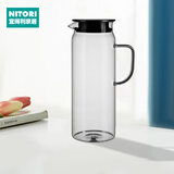 NITORI宜得利家居 冷水壶泡茶壶高硼硅带把玻璃壶耐热玻璃冷热水壶 透明 1.3L