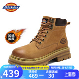 Dickies男士马丁靴高帮时尚男靴工装靴情侣靴男 70A土黄-加绒 43 -男款 