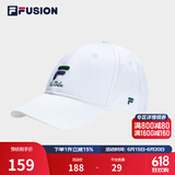FILA FUSION斐乐潮牌棒球帽中性休闲鸭舌帽网球运动遮阳帽 标准白-WT XS