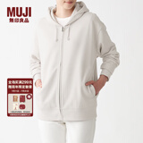 无印良品 MUJI 男女通用 紧密编织毛圈 拉链连帽衫 休闲外套 无性别 卫衣 银灰色 S -M(165/88A)