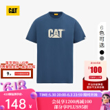CAT卡特春新品男凉感设计反光logo印花短袖T恤轻户外 藏青 XL
