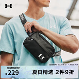 安德玛（UNDERARMOUR）春夏Loudon男女情侣训练运动系腰斜挎包1378418 黑色001 均码