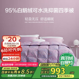 博洋家纺 亚诺 抑菌95%白鹅绒被羽绒被 四季被(500g填充)200*230cm