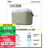 原始人 保温箱冰块冷藏箱户外露营旅行车载冰桶商用摆摊钓鱼小型便携 26L-配冰晶盒*2+冰袋*8