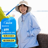 mont·bell 雨行者冲锋衣女款户外超轻防风防水单层硬壳连帽外套 1128662 HLBL卤素蓝 L
