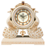 康巴丝（Compas）挂钟古典欧式座钟2025款复古客厅装饰台钟创意卧室床头时钟石英钟 3019黄裂纹