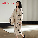 古今（GUJIN）秋冬季加厚半边绒睡裙睡衣女家居服可外穿长裙子大码加绒保暖宽松