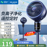 美菱（MeiLing）空气循环扇电风扇家用落地扇桌面立式风扇宿舍办公桌台式小电扇 遥控款【内置香薰盒+负离子净化+12H定时】