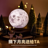 TaTanice磁悬浮月球灯星球灯生日礼物送男女朋友氛围夜灯摆七夕情人节礼物 磁悬浮月球灯-插电款【送礼袋】