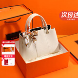 香微送妈妈生日礼物实用40母亲婆婆50岁60长辈女士手提包包女包2025年 白色【礼袋礼盒装+花束丝巾】 【送长辈的暖心礼物】