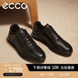 爱步（ECCO）商务休闲鞋 男士休闲皮鞋男鞋牛皮休闲运动鞋子正装鞋 雅仕207124 黑色20712401001 44